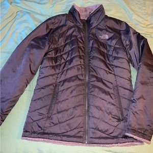 North Face reversible plum jacket